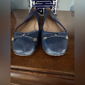 Tory Burch Navy Sea Laila Driver Ballet Flat